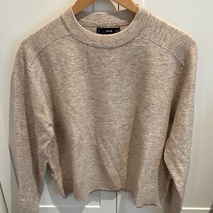 Mango Women's Beige Crew Neck Sweater